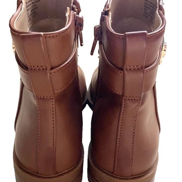 CHARTER CLUB Jeneavva Ankle Zipper Faux Leather Booties Women Brown Size 6.5 - Picture 7 of 8
